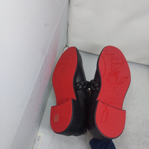 Christian Louboutin  MENS Black Leather Braid Urbino Loafer main image 10